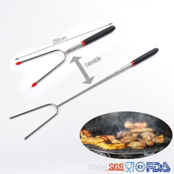 Extendable bbq skewer telescopic bbq fork